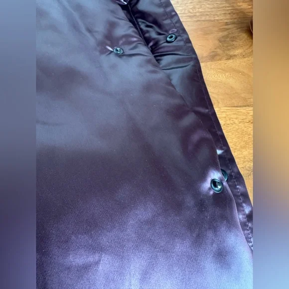 Jil Sander Silk Down Deep Purple Long Puffer Coat 38 - Picture 15 of 16